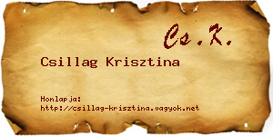 Csillag Krisztina névjegykártya