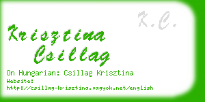 krisztina csillag business card